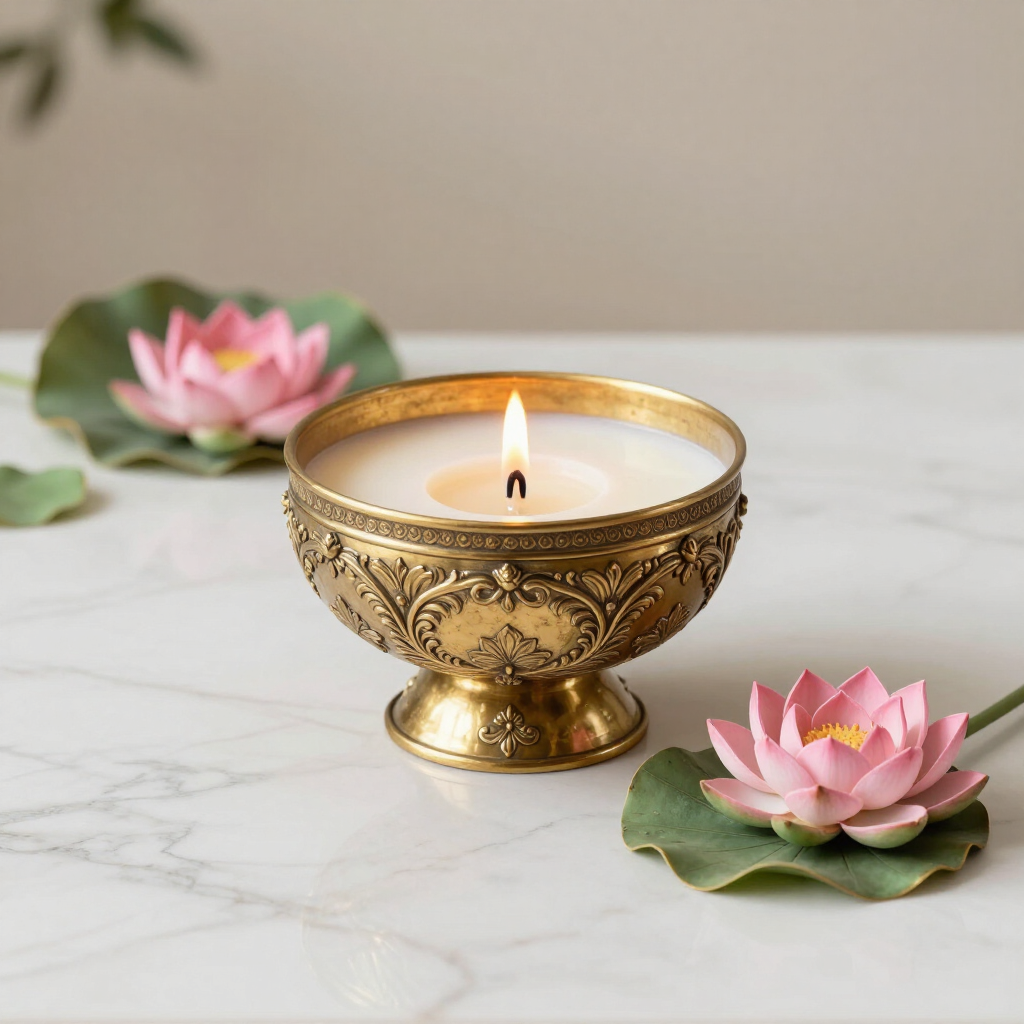 Lotus Candle Bowl